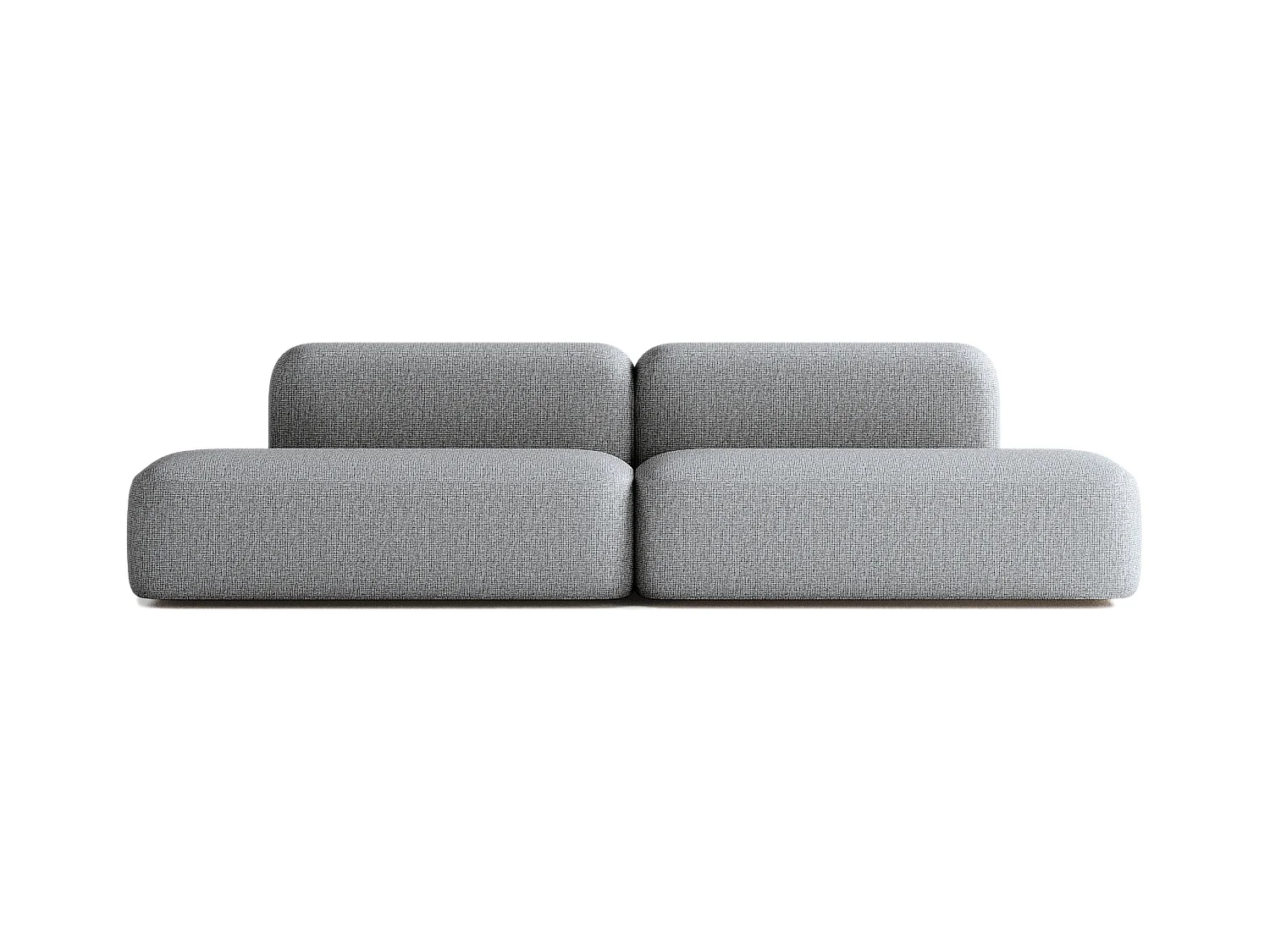 Canapé Modulable Max 4 places en Tissu Gris Foncé