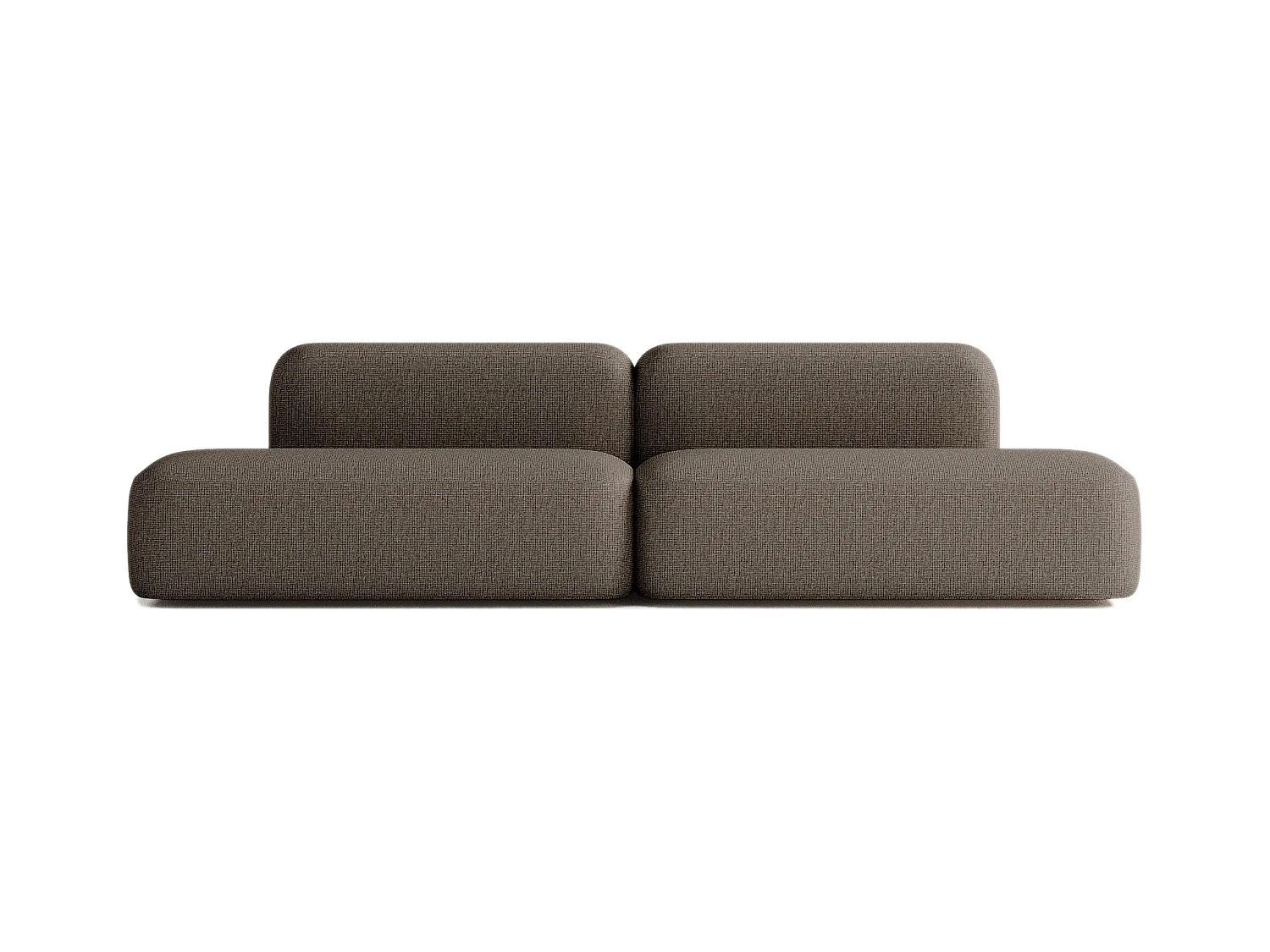 Canapé Modulable Max 4 places en Tissu Marron