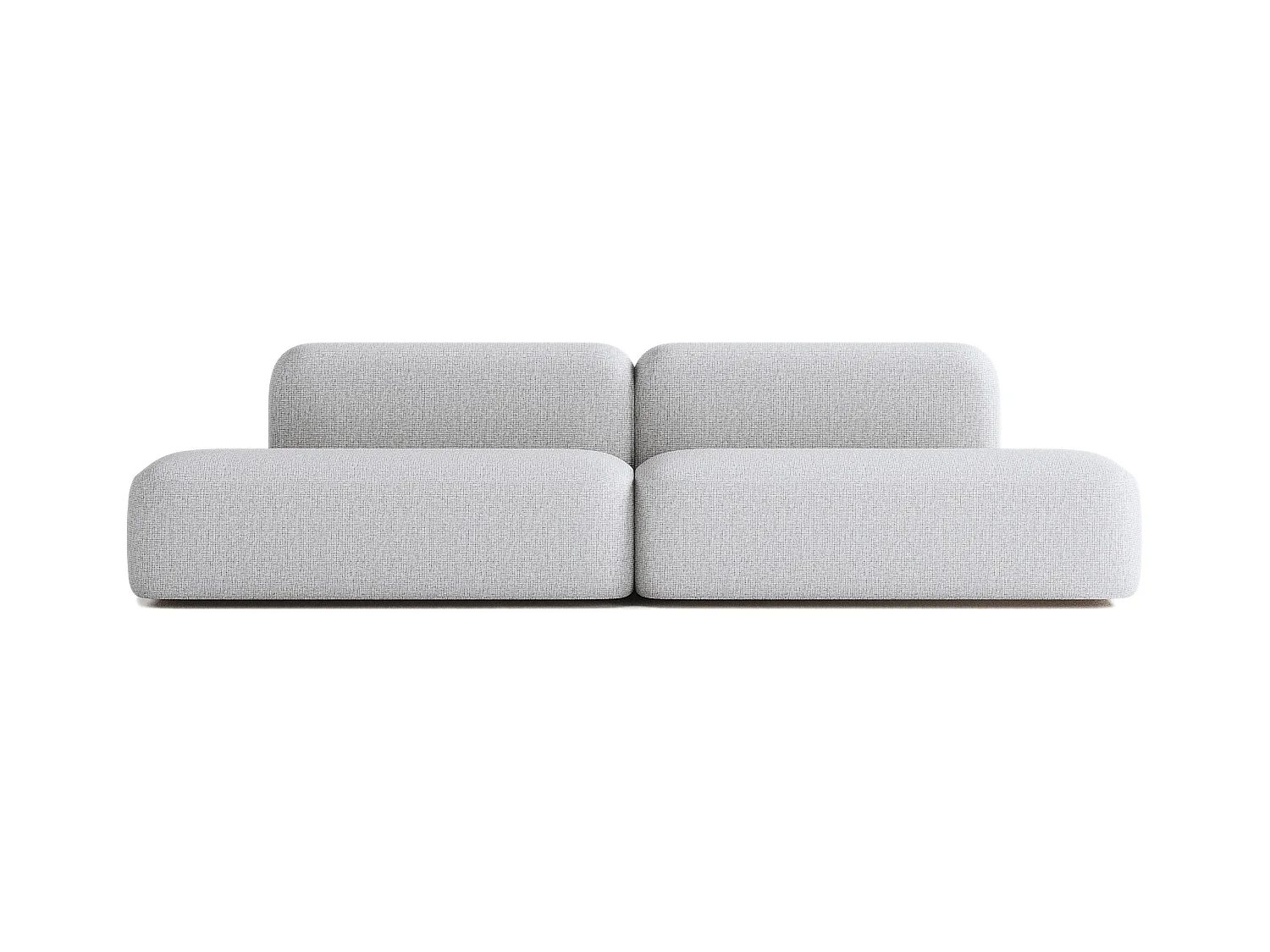 Canapé Modulable Max 4 places en Tissu Gris Clair