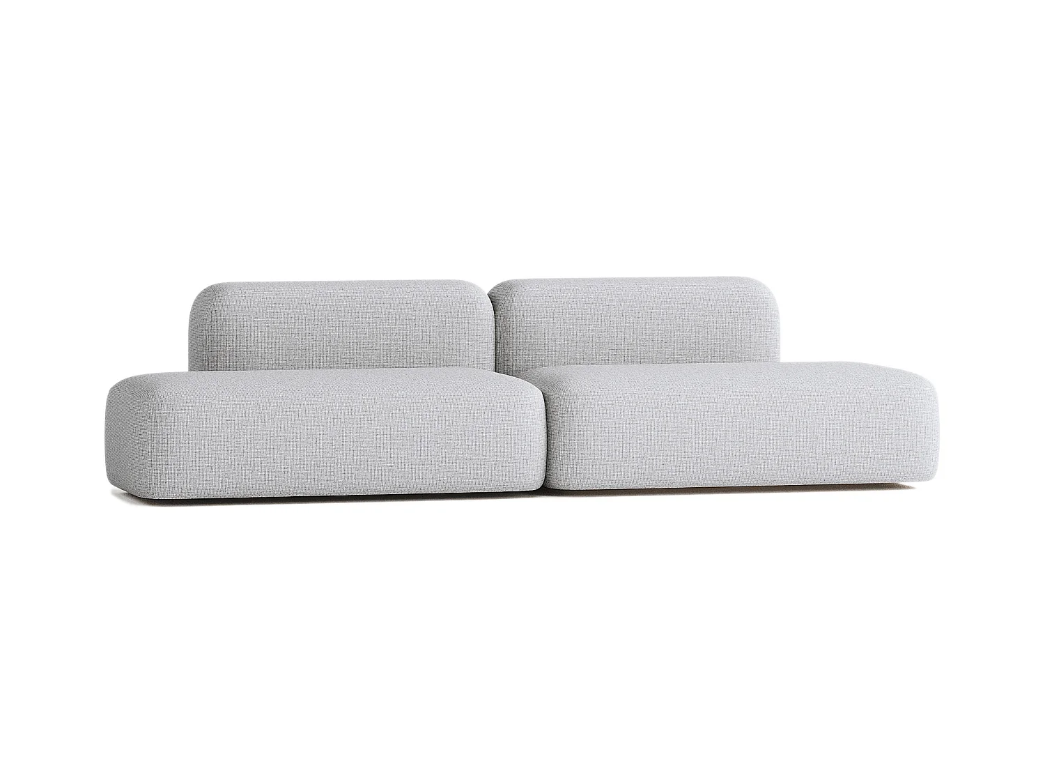 Sofá Modular Max 4 Plazas en Tela Gris Claro