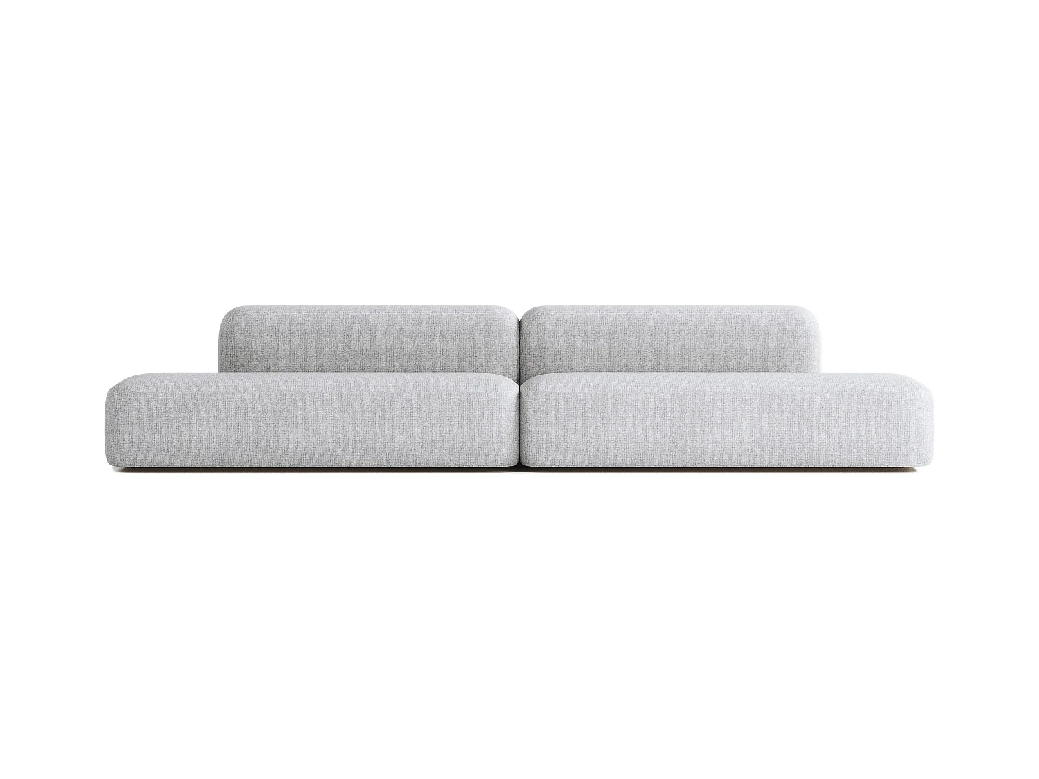 Canapé Modulable Max 6 places en Tissu Gris Clair