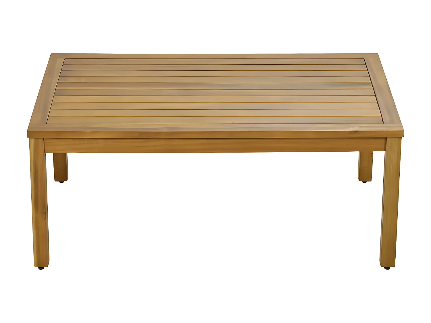 Mobiliario de jardín de acero de 4 plazas - sofá, 2 sillones y mesa de centro - en cuerda tejida y madera de acacia - Gris