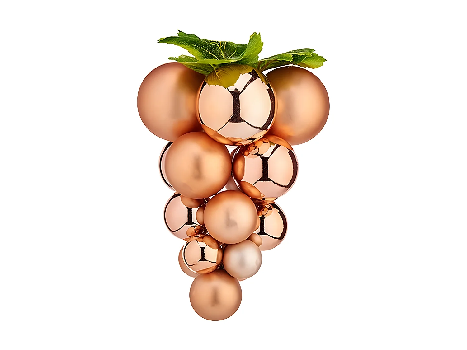 Boules de Noël Moyen Raisins Cuivre Plastique 19 x 28 x 19 cm