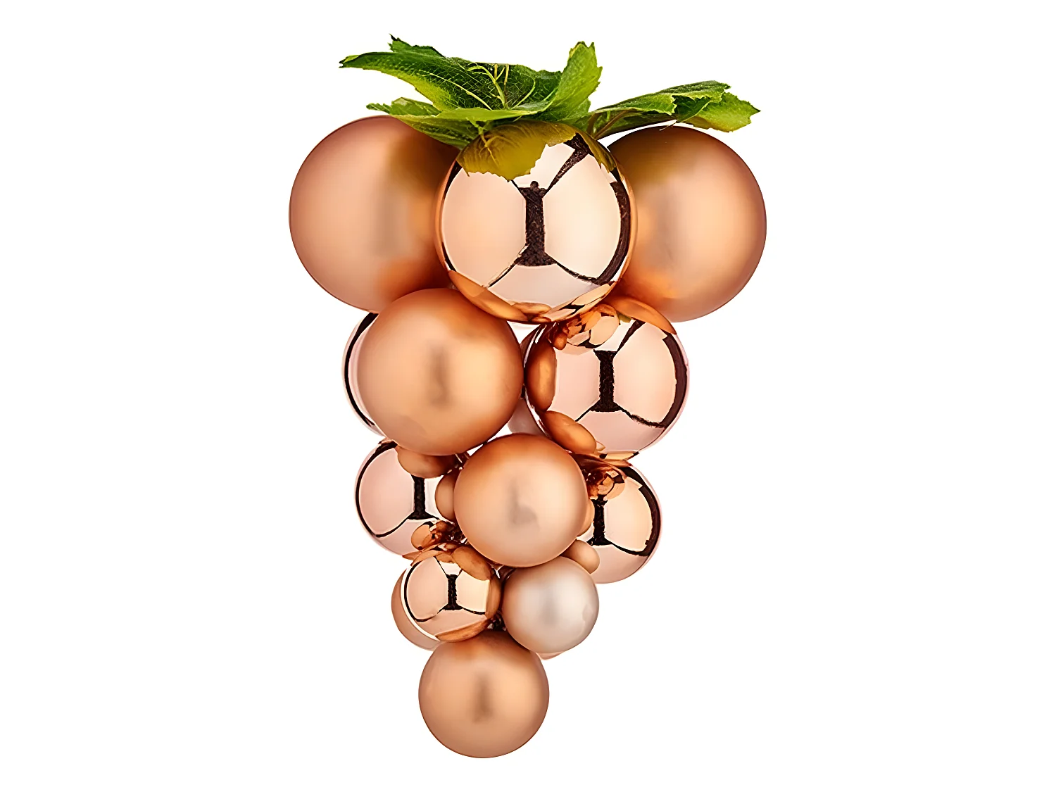 Boules de Noël Moyen Raisins Cuivre Plastique 19 x 28 x 19 cm