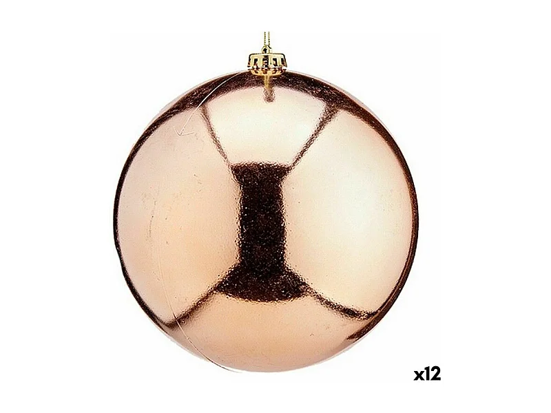 Boule de Noël Cuivre Plastique 20 x 21 x 20 cm (12 Unités)