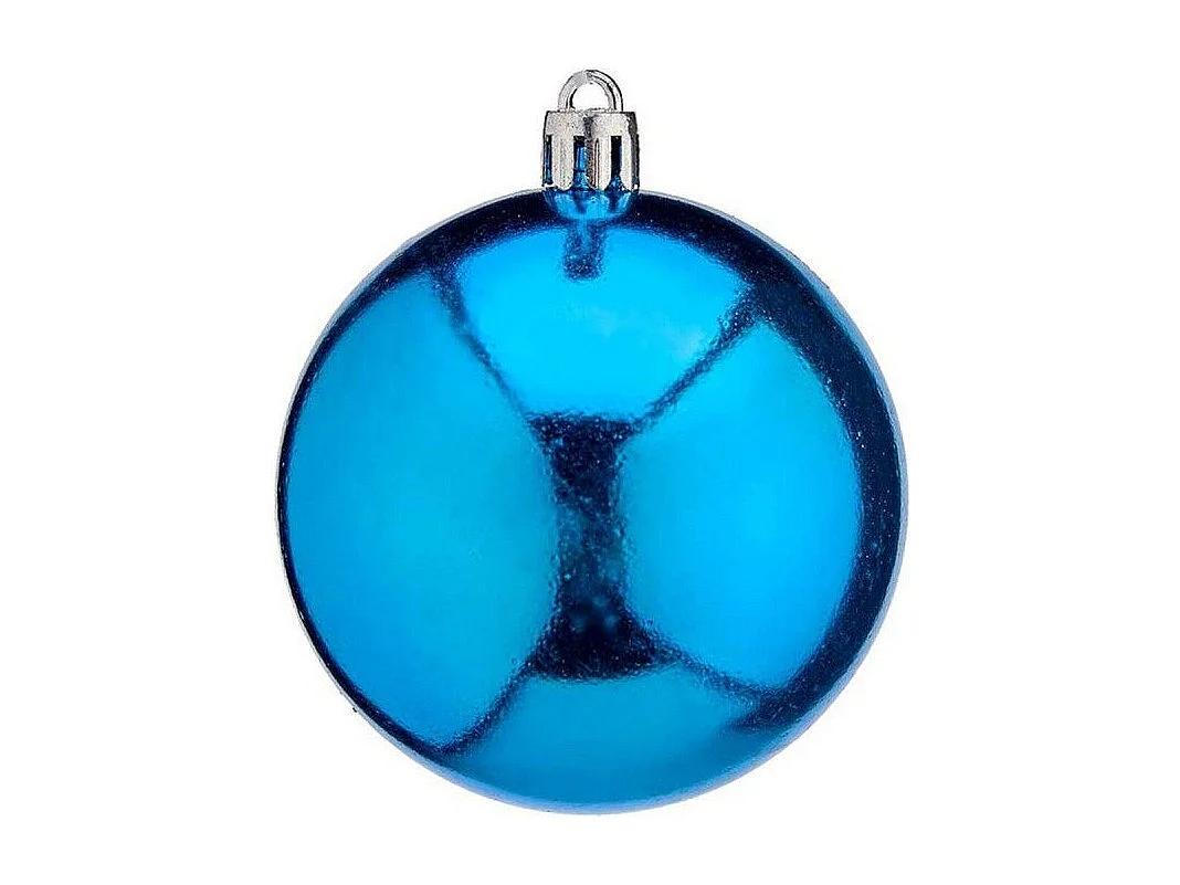 Lot de boules de Noël Bleu Plastique Ø 7 cm (12 Unités)