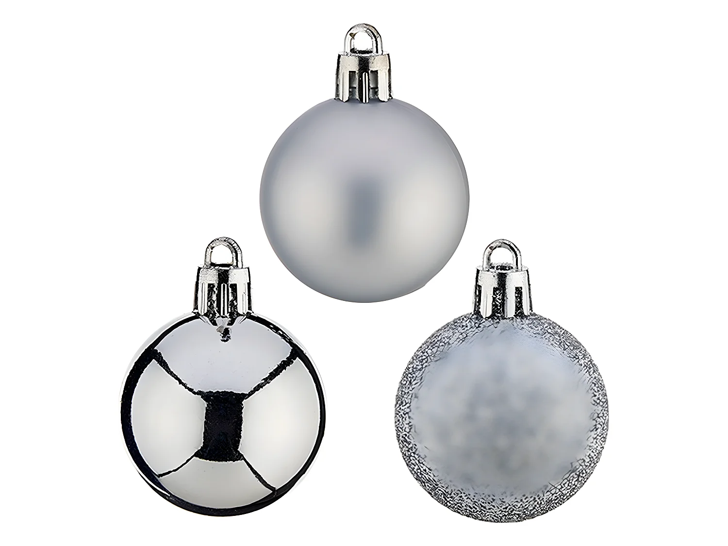 Boules de Noël Ø 4 cm 12 Unités Argenté PVC