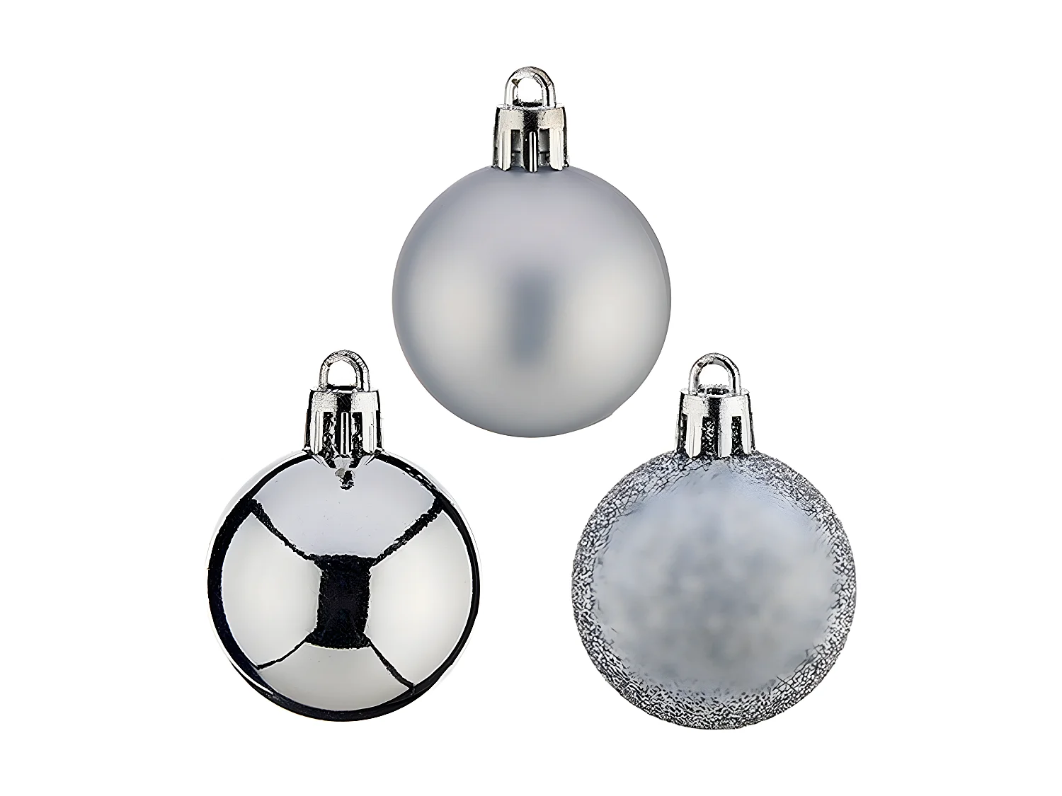 Boules de Noël Ø 4 cm 12 Unités Argenté PVC