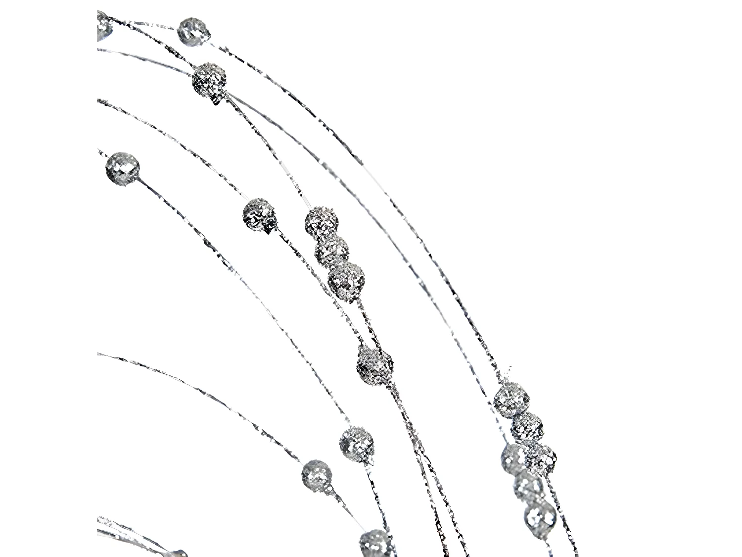 Branche Baies Argenté 100 x 3 x 5 cm (24 Unités)