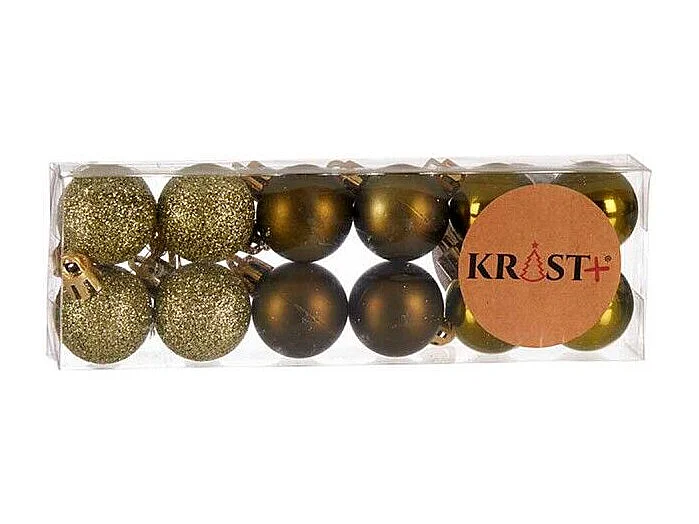 Lot de boules de Noël 3 x 4 x 3 cm Vert Plastique (12 Unités)