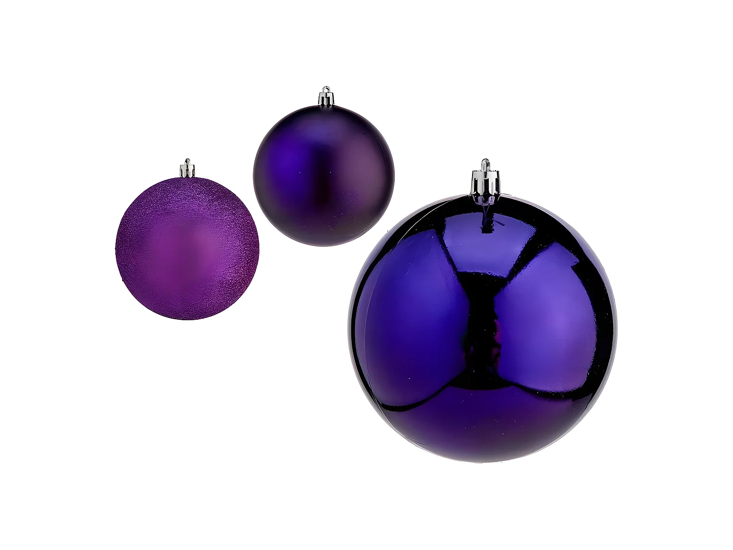 Boules de Noël Ø 10 cm Violet Plastique 10 x 11 x 10 cm