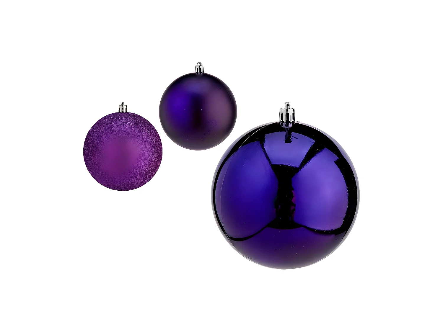 Boules de Noël Ø 10 cm Violet Plastique 10 x 11 x 10 cm