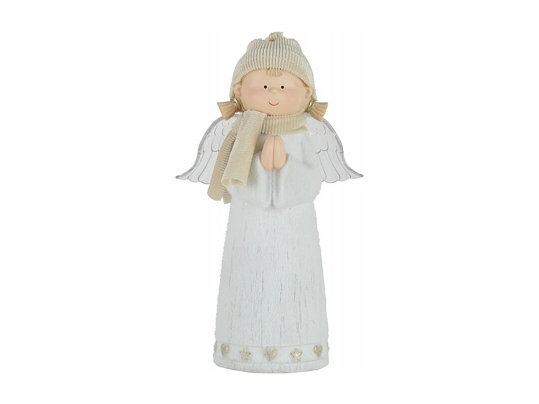 Statuette Déco Led "Ange" 28cm Blanc