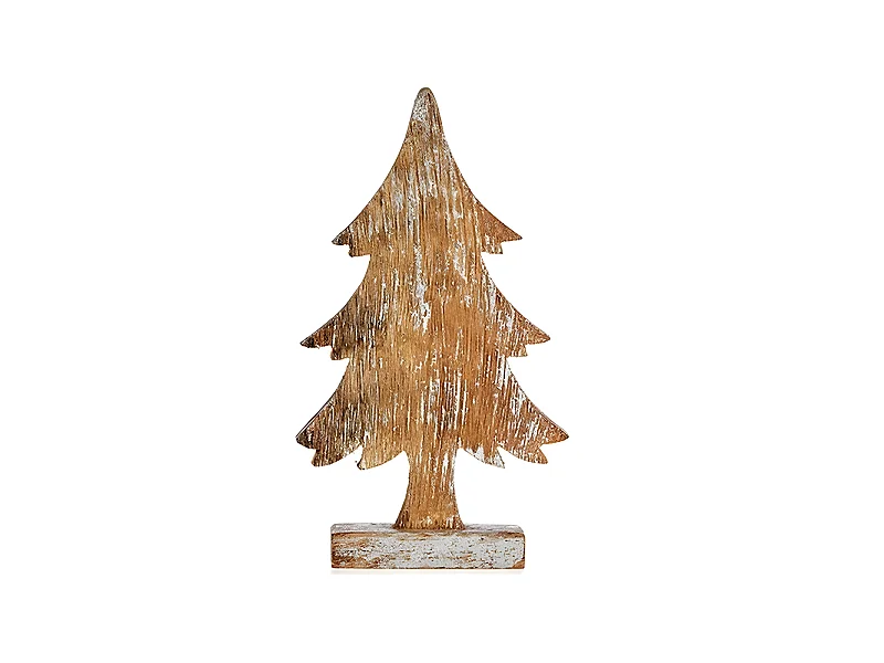 Sapin de Noël Marron 5 x 31 x 15 cm Argenté Bois