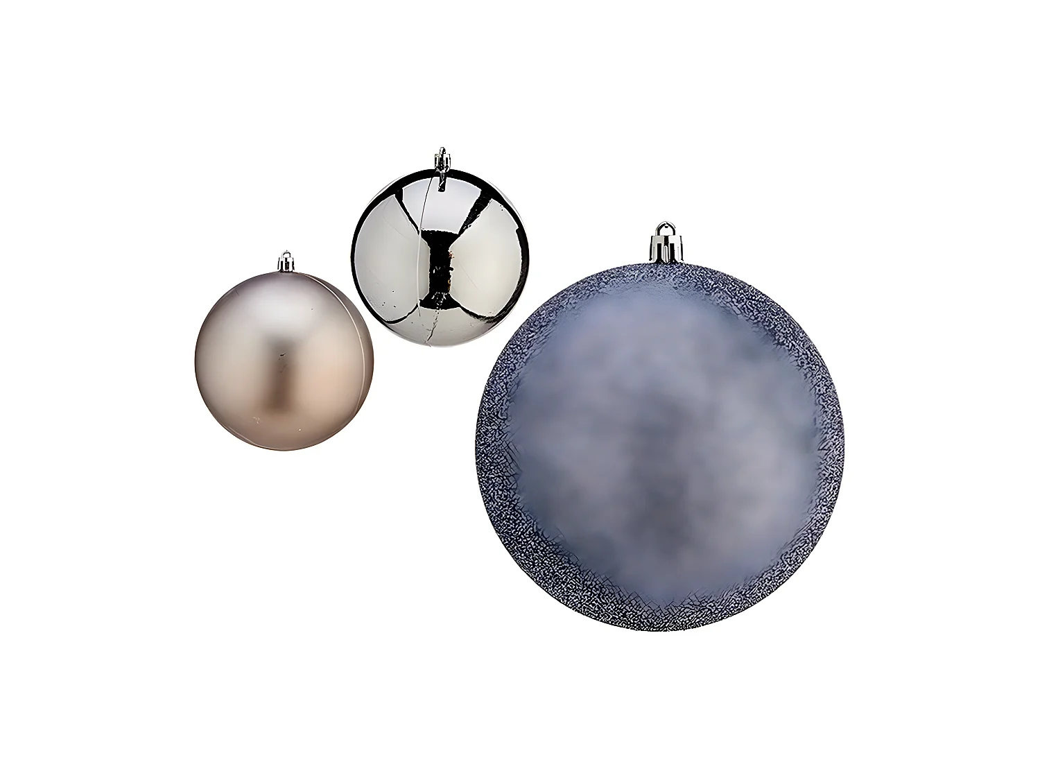 Boules de Noël Ø 12 cm Argenté Plastique 12 x 13 x 12 cm