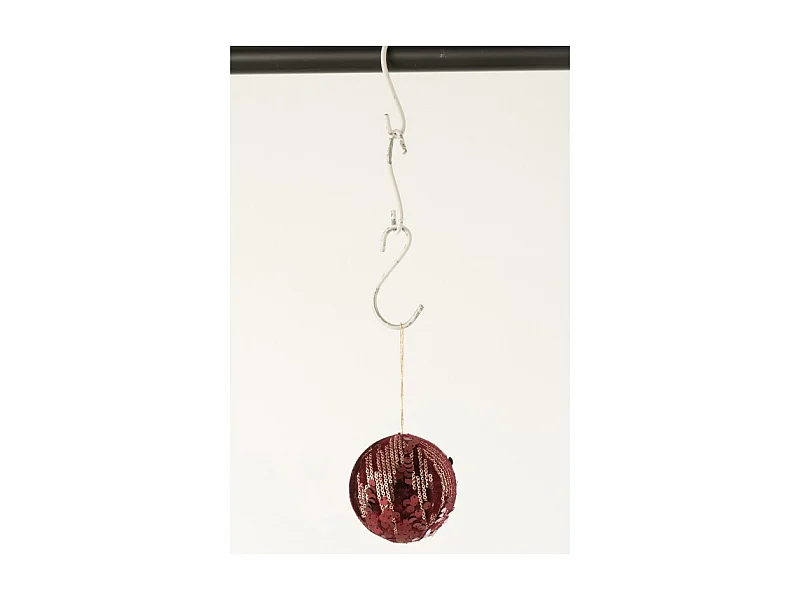 Palla di Natale in resina Bordeaux 8x8x8 cm