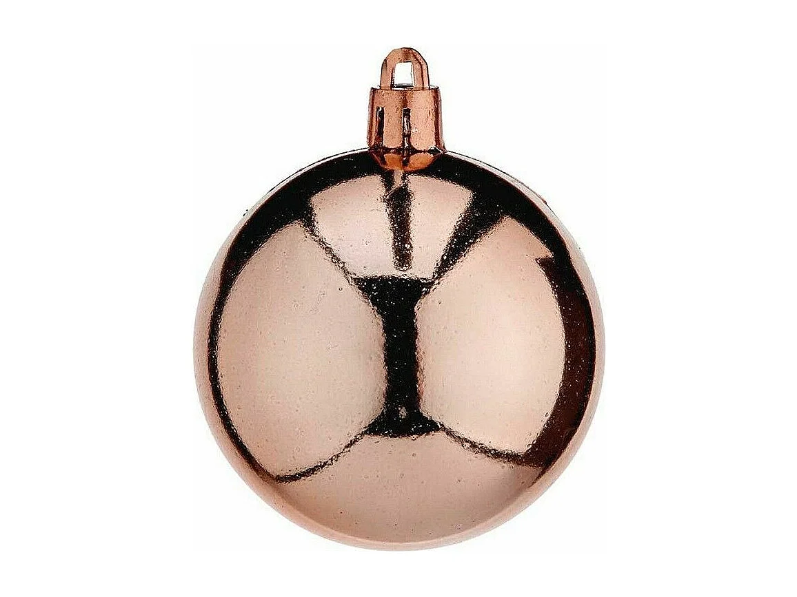 Lot de boules de Noël Cuivre Plastique 5 x 6 x 5 cm (12 Unités)