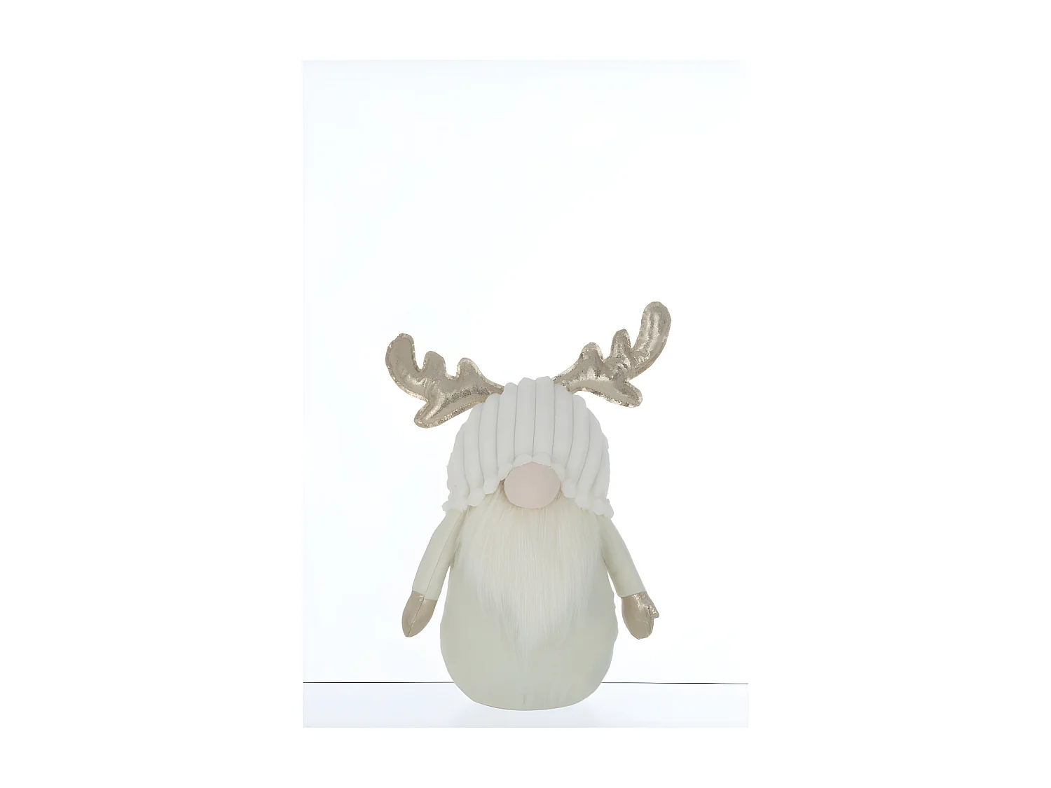 Gnomo con corna di cervo in resina multicolore 22x12x42 cm