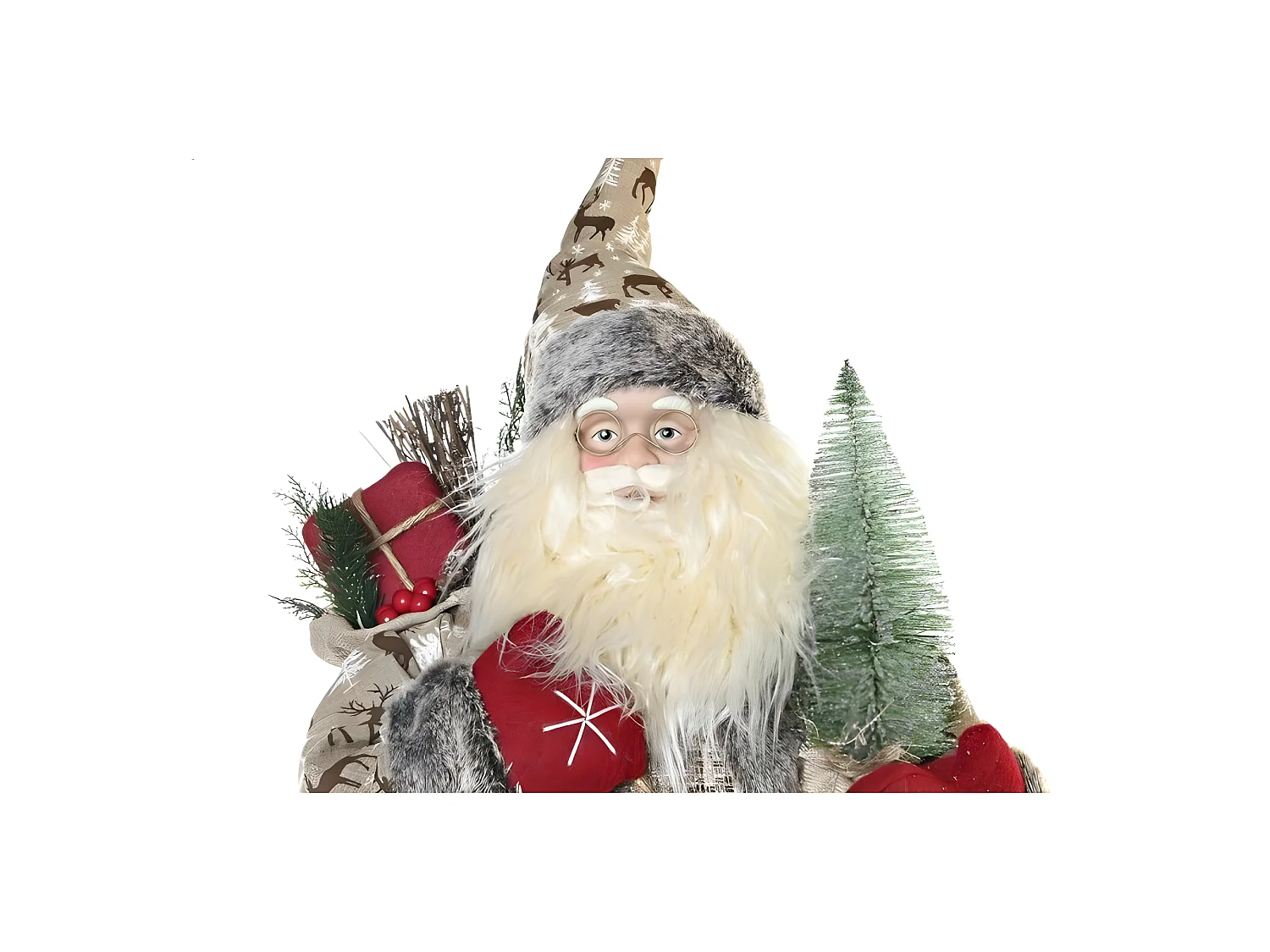 Décoration DKD Home Decor Bois Polyester PVC Renne (45 x 34 x 83 cm)