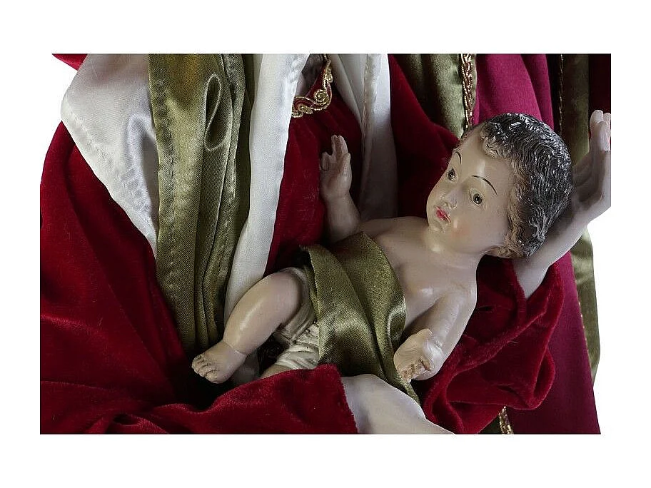 Crèche de Noël DKD Home Decor Blanc Rouge Vert 48 x 28 x 90 cm