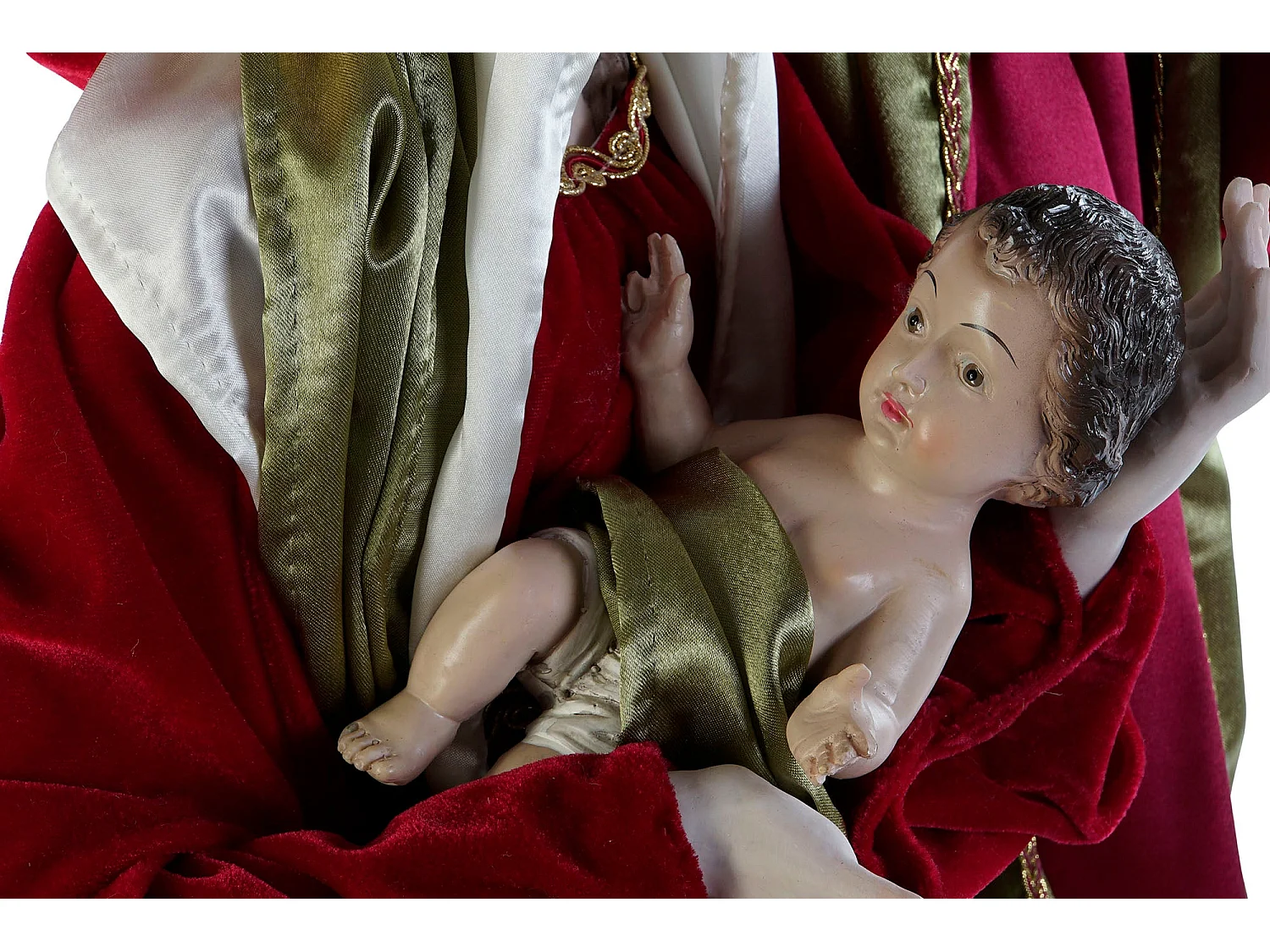 Crèche de Noël DKD Home Decor Blanc Rouge Vert 48 x 28 x 90 cm