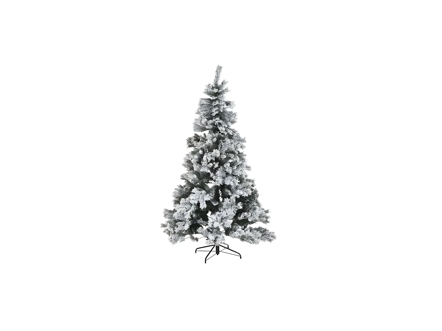 Sapin de Noël DKD Home Decor Métal Polyéthylène Blanc Vert Enneigé (130 x 130 x 218 cm)