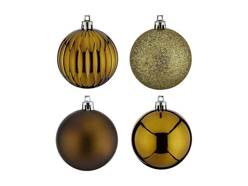 Lot de boules de Noël Vert Plastique (4 Unités)