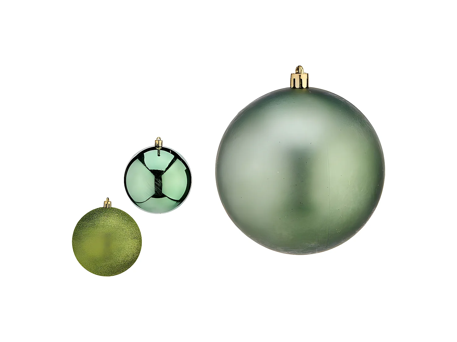 Boules de Noël Ø 10 cm Vert Plastique 10 x 11 x 10 cm