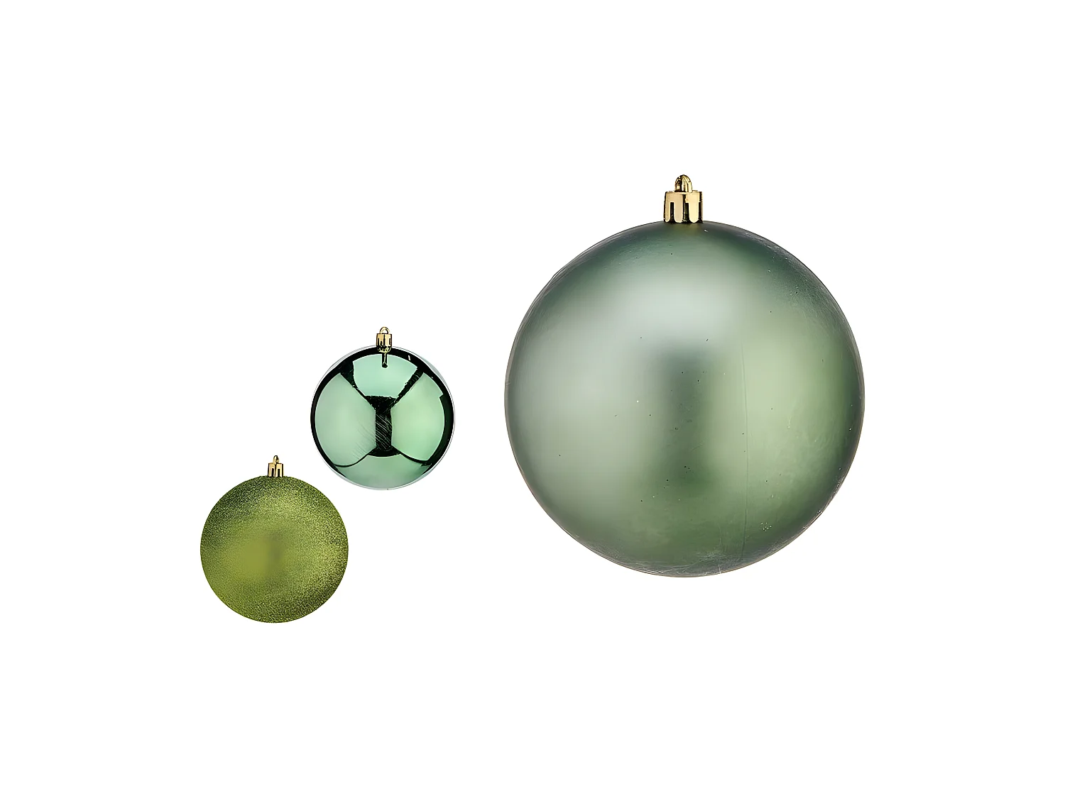 Boules de Noël Ø 10 cm Vert Plastique 10 x 11 x 10 cm