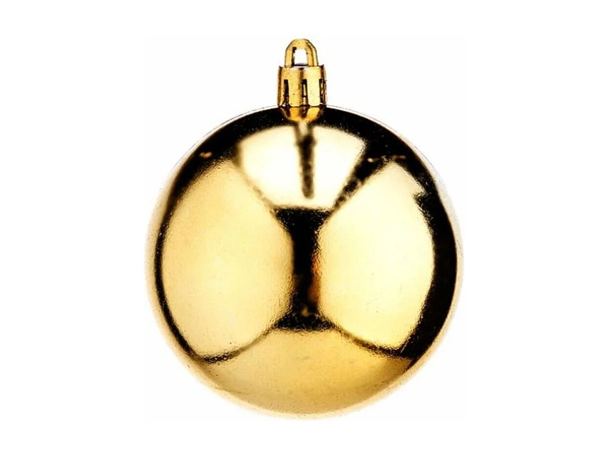 Set di palline di Natale in PVC dorato Ø 7 cm (12 pezzi)