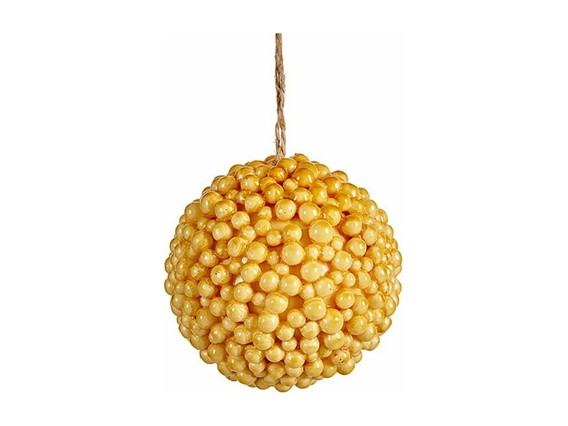 Boule de Noël Jaune Plastique 8 x 8 x 8 cm (24 Unités)