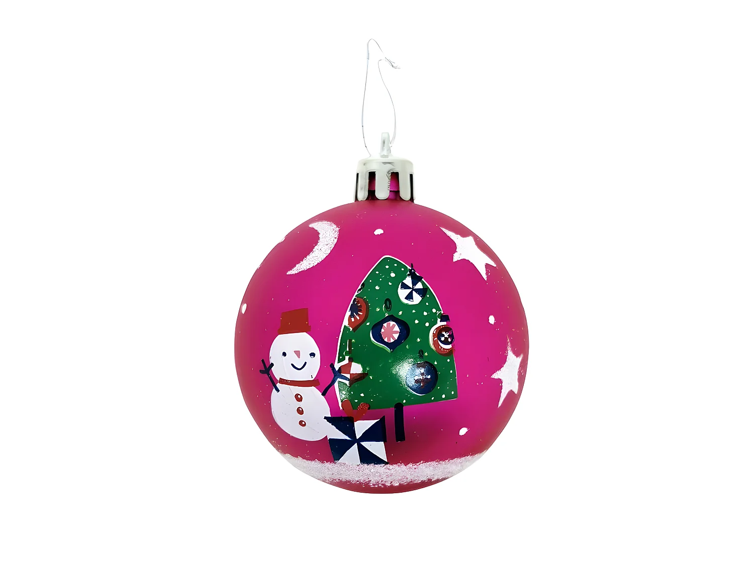Boule de Noël Peppa Pig Cosy corner Fuchsia 10 Unités Plastique (Ø 6 cm)