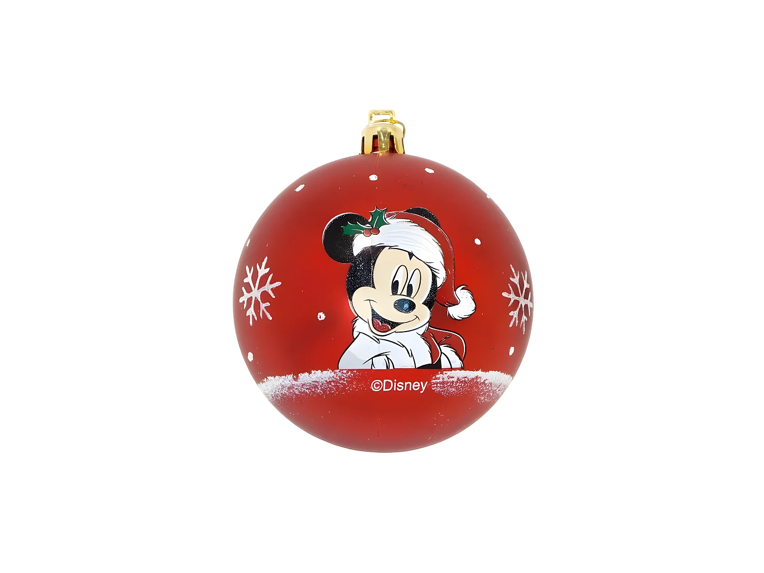 Boule de Noël Mickey Mouse Happy smiles 10 Unités Rouge Plastique (Ø 6 cm)