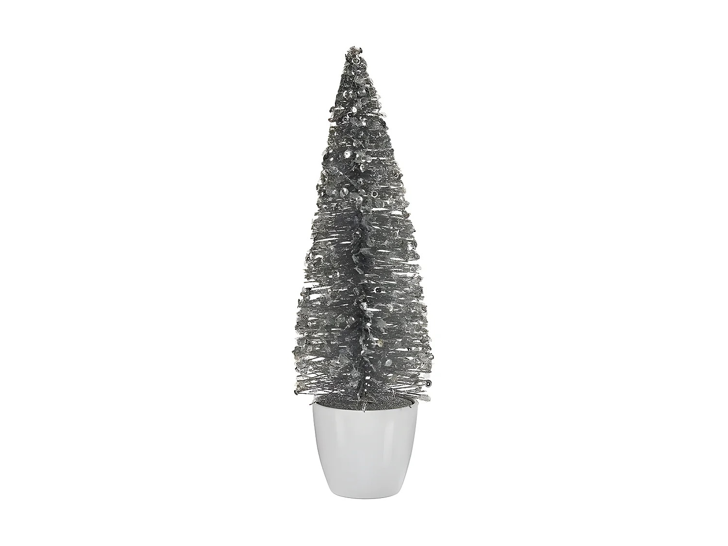 Sapin de Noël Moyen 10 x 33 x 10 cm Argenté Blanc Plastique
