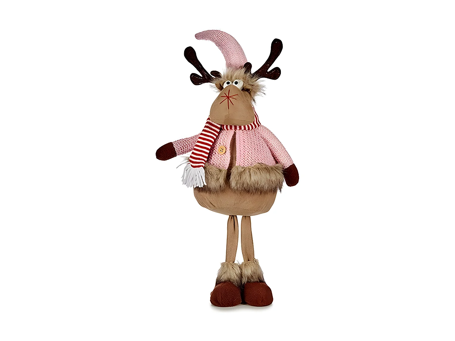 Renne de Noël Rose Marron Polyester (24 x 63 x 27 cm)