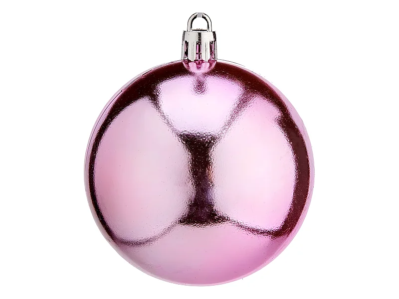 Boules de Noël Ø 7 cm Rose Plastique