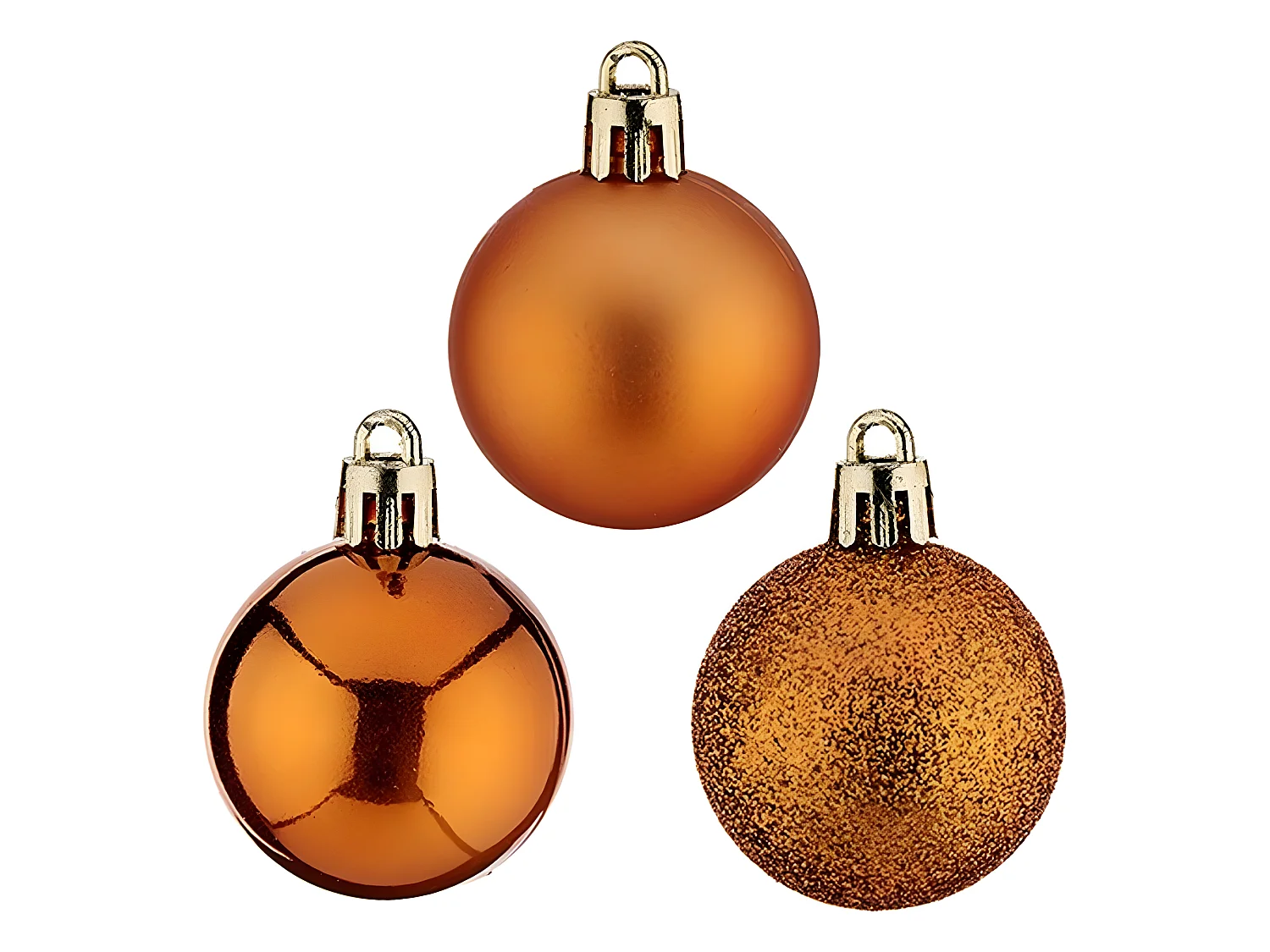 Boules de Noël Ø 4 cm 4 x 5 x 4 cm Orange Plastique