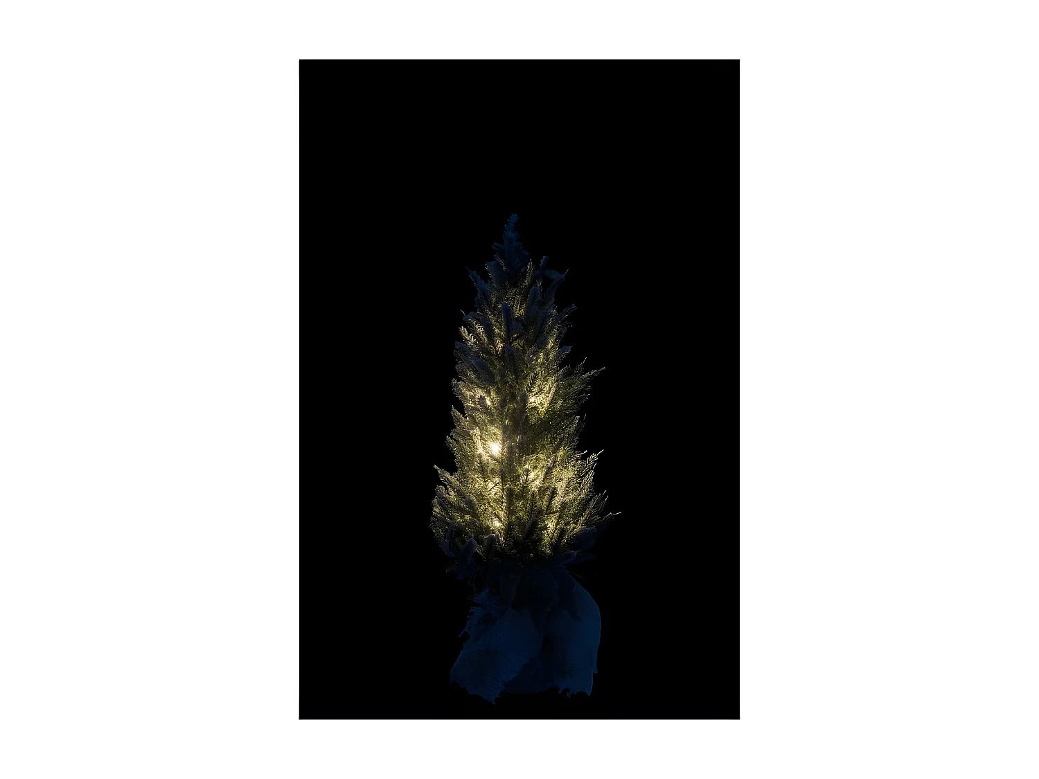 Albero di Natale decorativo a led in plastica verde 29x29x58 cm