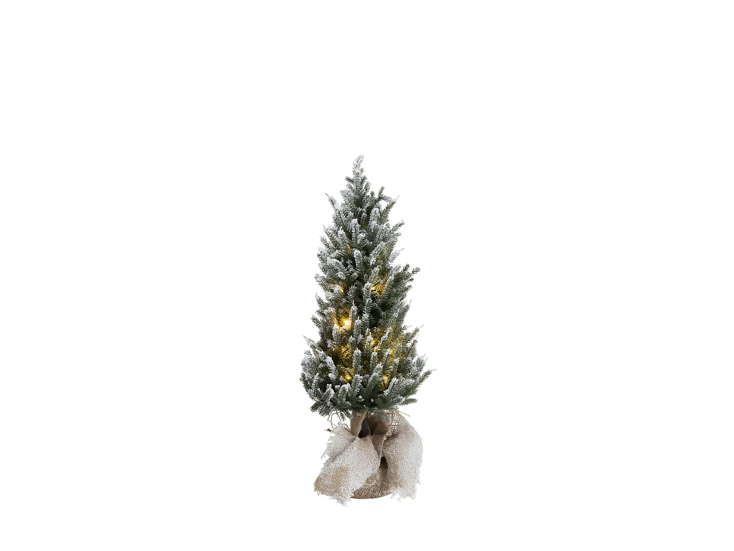 Albero di Natale decorativo a led in plastica verde 29x29x58 cm