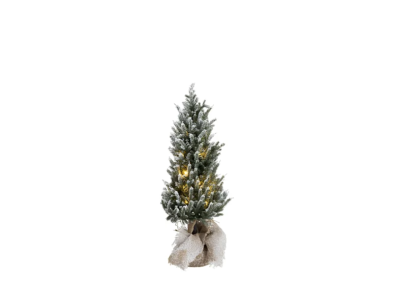 Albero di Natale decorativo a led in plastica verde 29x29x58 cm