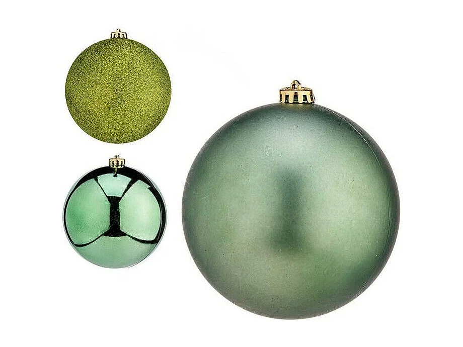 Set di 6 palline di Natale Verde in Plastica 15 x 16 x 15 cm (4 Unità)