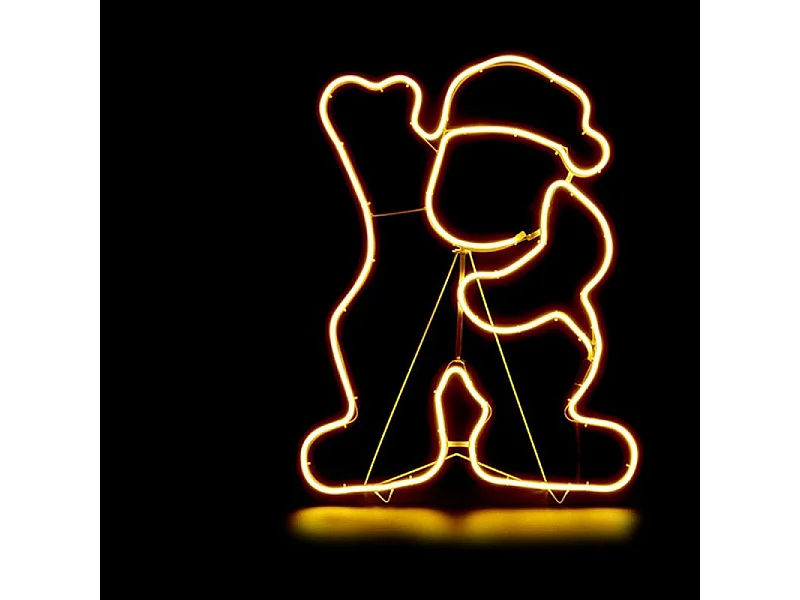 Père Noël Lumière Jaune (39 x 14 x 51 cm)