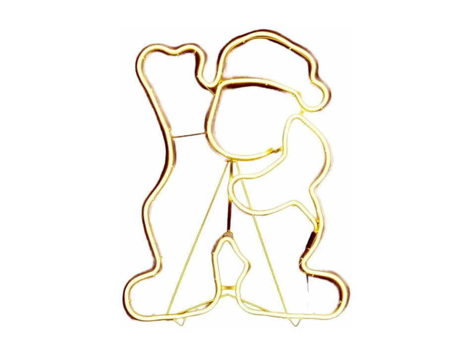 Père Noël Lumière Jaune (39 x 14 x 51 cm)