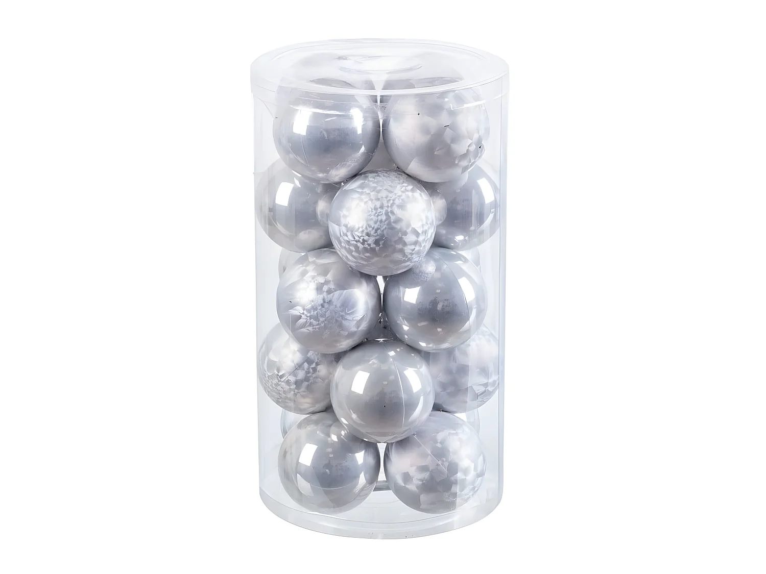 Boules de Noël Argenté Plastique 6 x 6 x 6 cm (20 Unités)