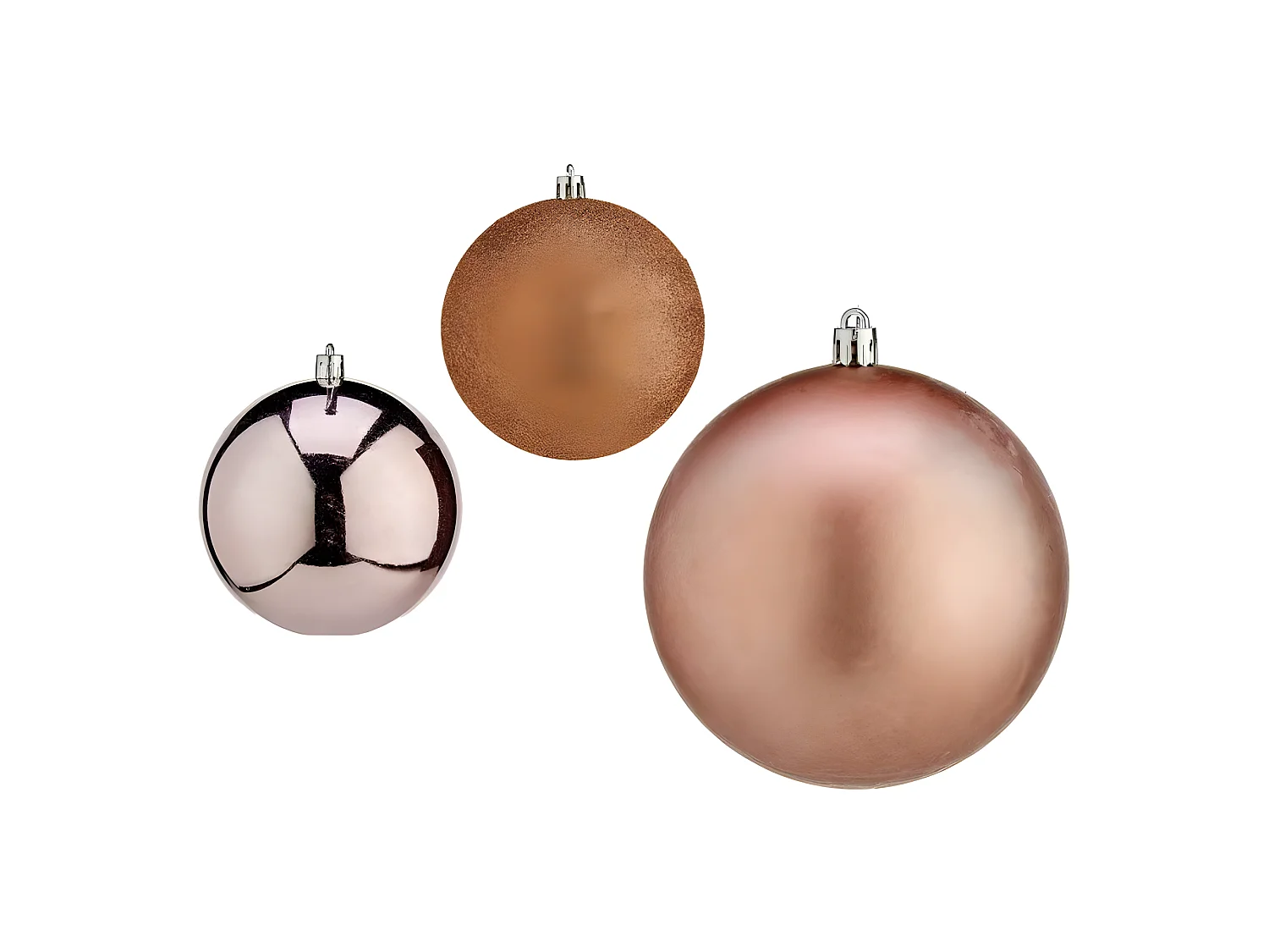 Boules de Noël Ø 10 cm Rose Plastique 10 x 11 x 10 cm