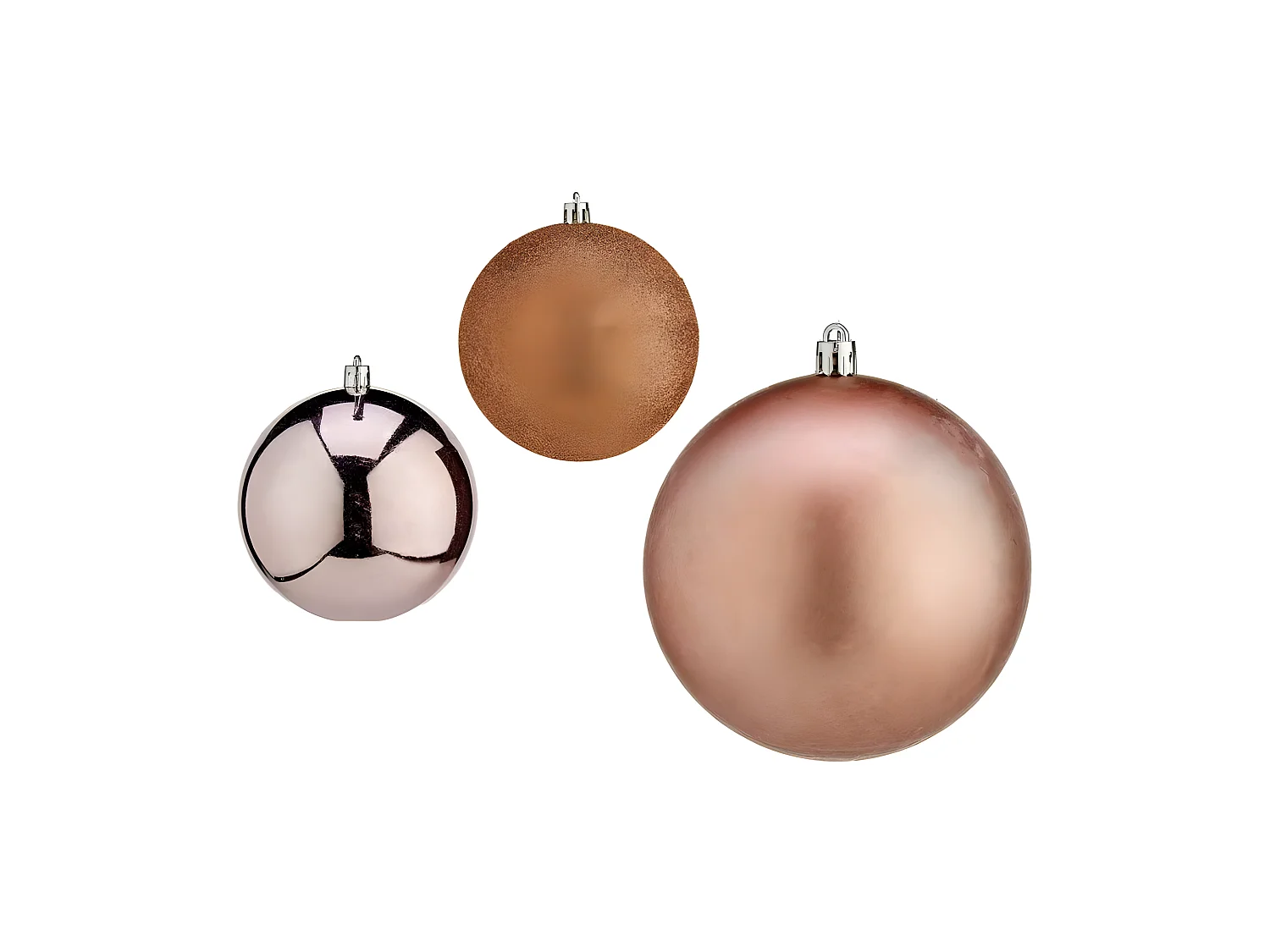 Boules de Noël Ø 10 cm Rose Plastique 10 x 11 x 10 cm
