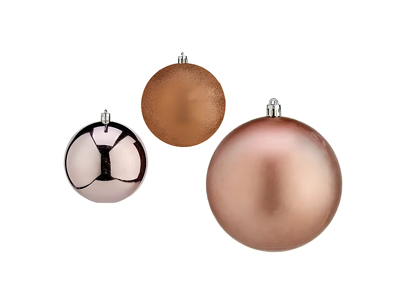 Boules de Noël Ø 10 cm Rose Plastique 10 x 11 x 10 cm