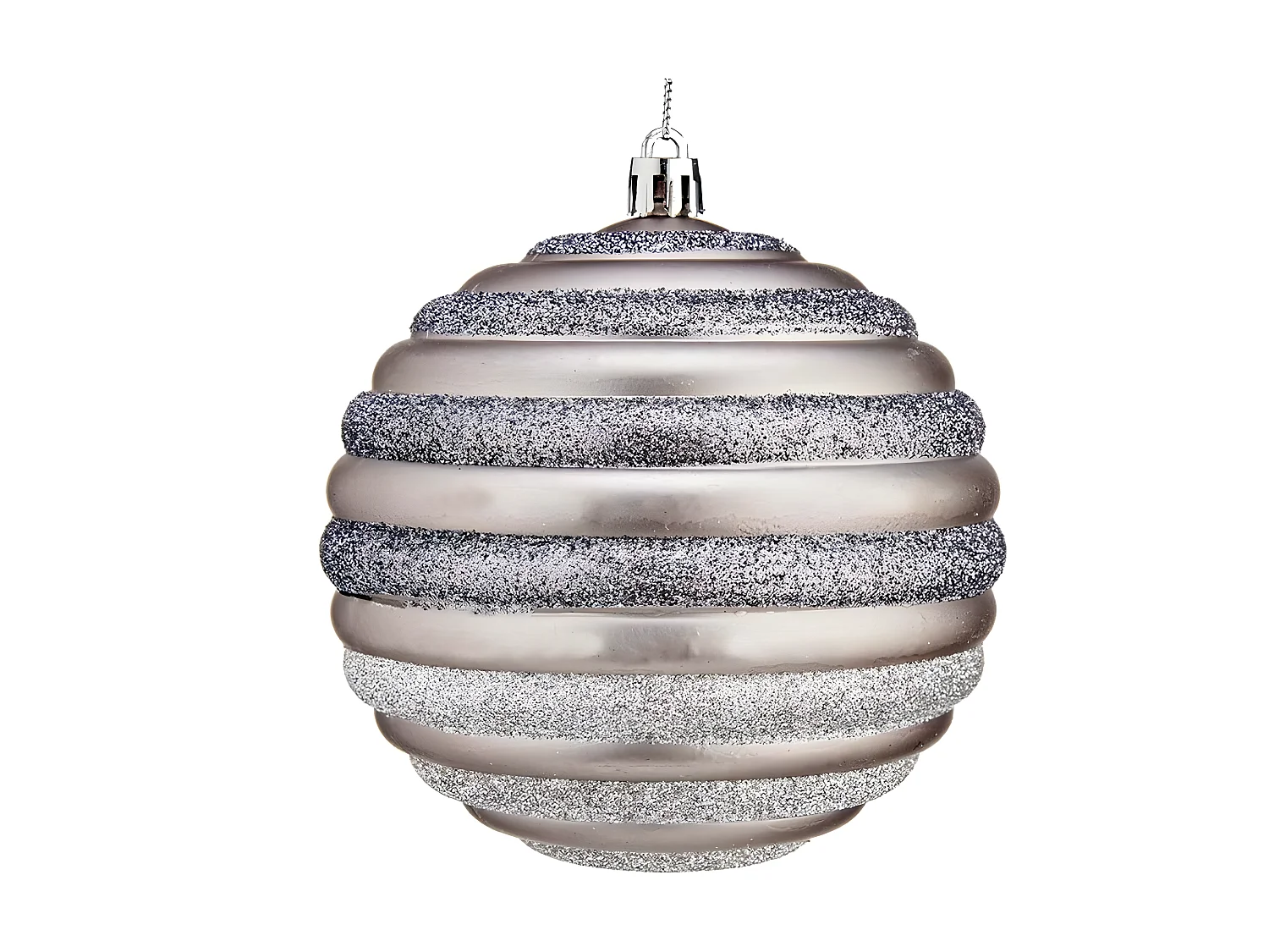 Boules de Noël Ø 10 cm Argenté Plastique