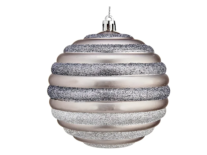 Boules de Noël Ø 10 cm Argenté Plastique