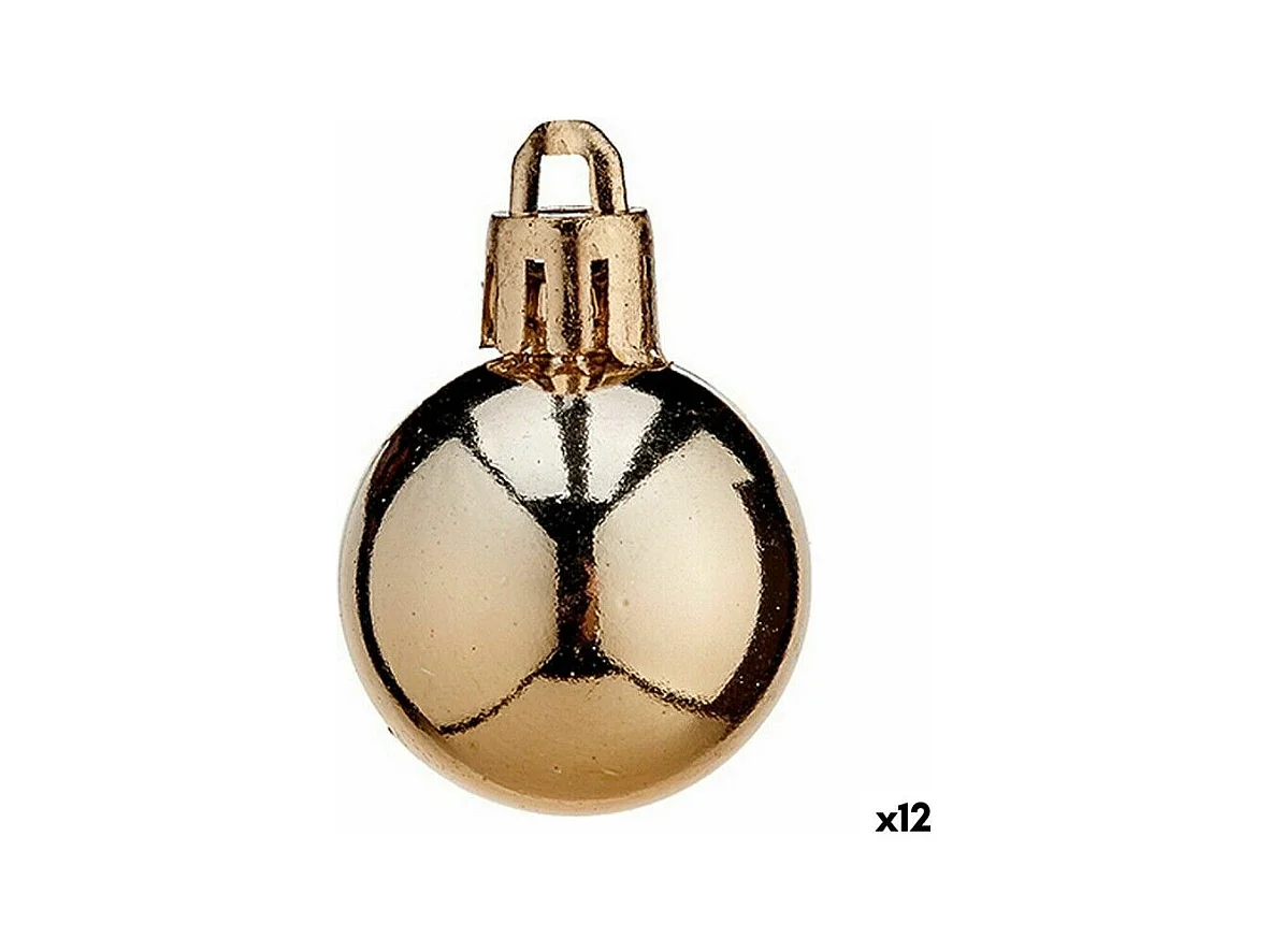 Set di palline di Natale in plastica color rame 3 x 4 x 3 cm (12 pezzi)